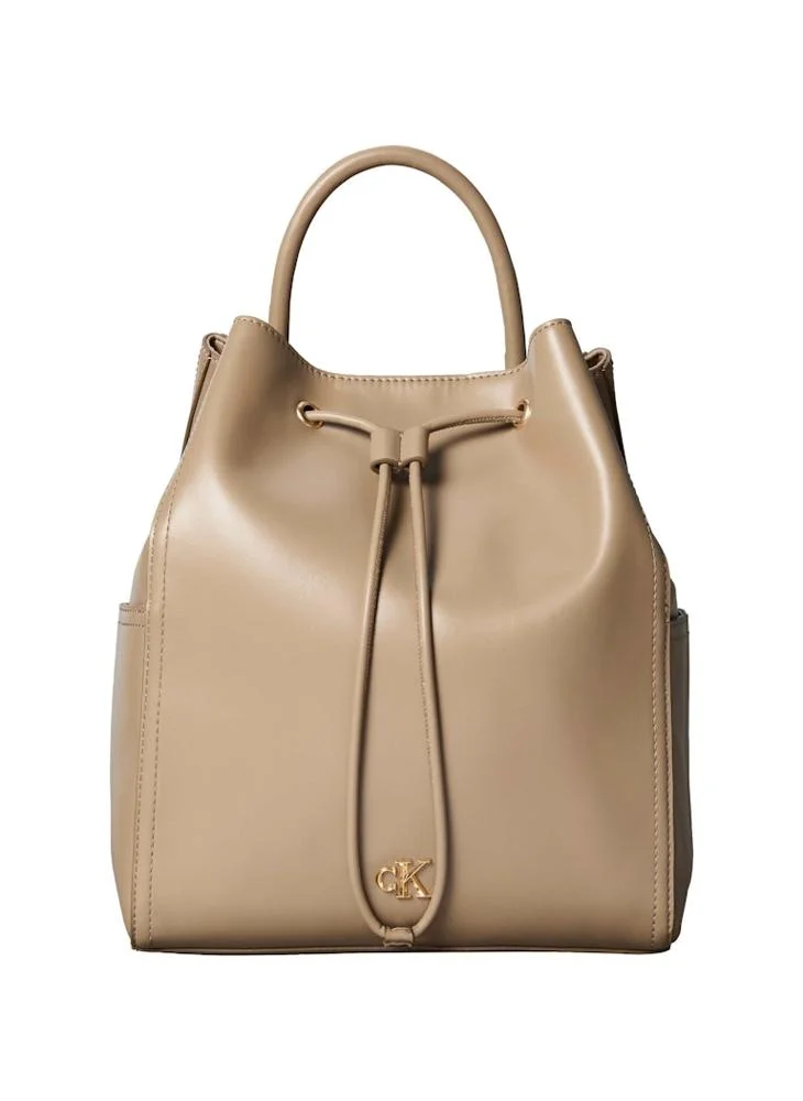 CALVIN KLEIN Monogram Drawstring Backpack